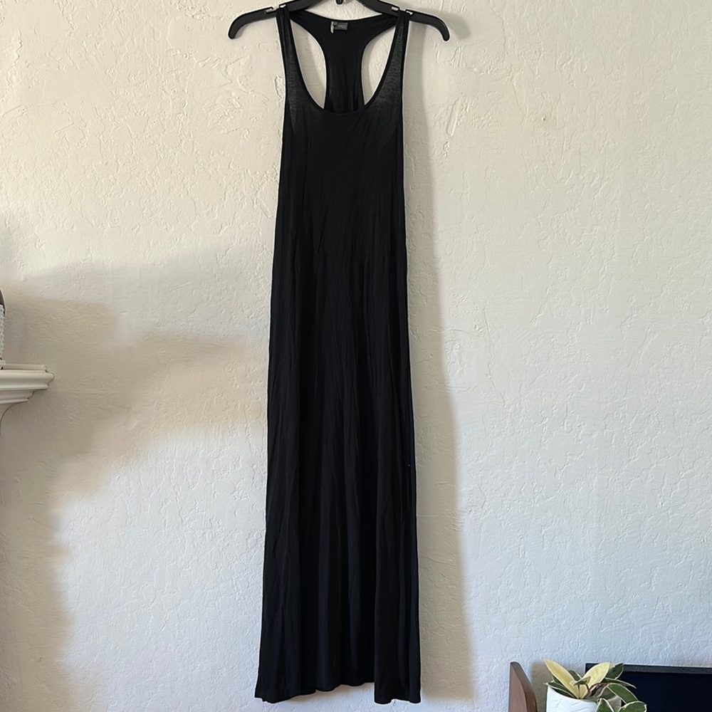 Sparkle & Fade Black Halter Sheath Maxi Dress